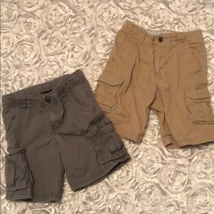 4t grey tan cargo shorts with adjustable waist